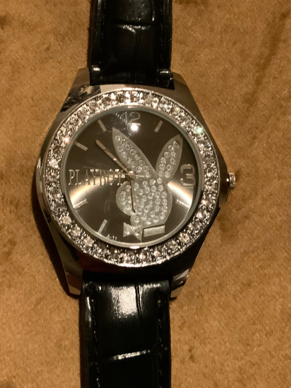 Playboy Y2K crystal bunny watch